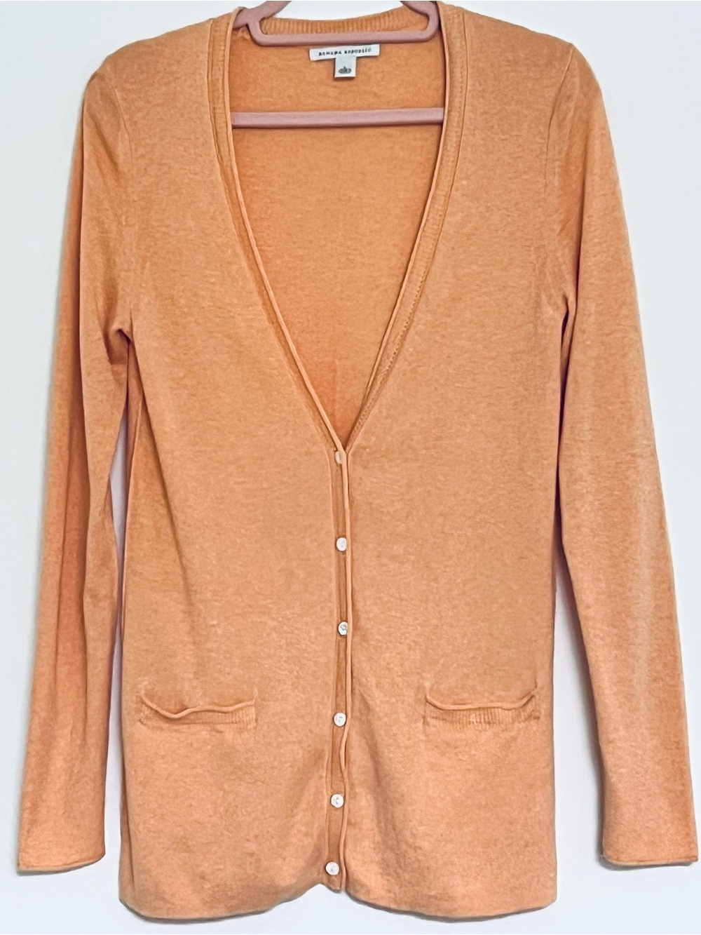 Banana Republic Women’s Apricot Button-Front Cardigan Sweater Size Large